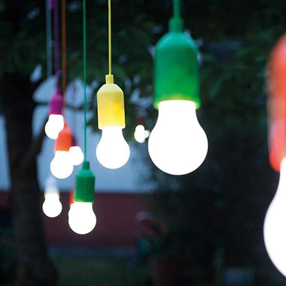 

Portable LED Hanging Lamp Drawstring Tent Camping Light Bulb Retro Outdoor Home Garden Night Light Lantern Home Decoraction