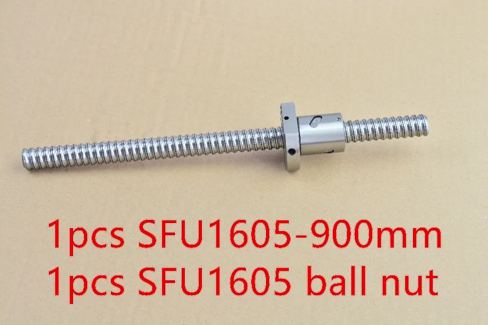 Диаметр 16 мм шариковый винт RM1605 длина 900 плюс SFU1605 шариковая гайка CNC DIY Резьбовая