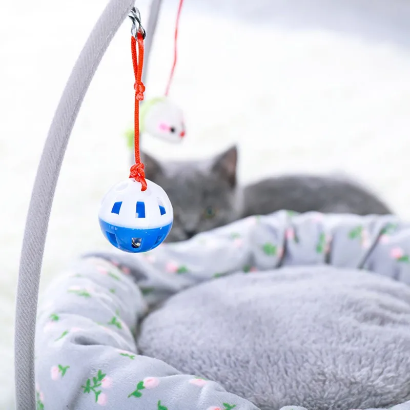 Pet Bed Cat Play Tent Toy Mobile Activity Playing Bed Cat Bed Pad Blanket House Pet Furniture House With Ball Outdoor