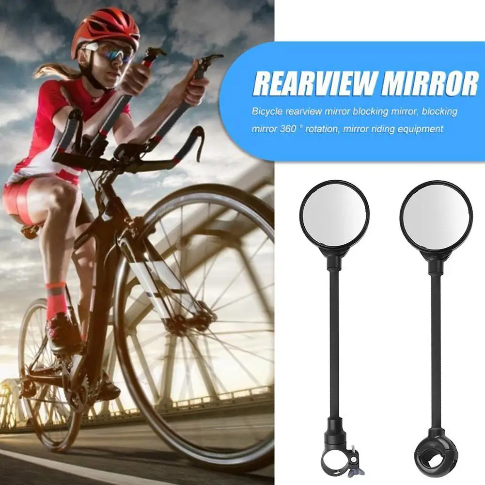 

14.76in Bike Cycling Rear View Mirror 360 Rotatable Adjustable Universal Aluminum Alloy Pole for Mountain Road Bike Accessories