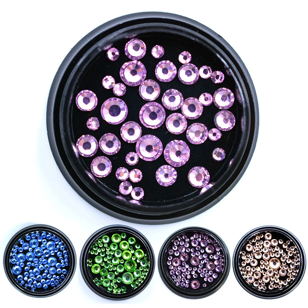 Swarovsky разные размеры SS4-SS30 Супер Блестящий Кристалл AB Стразы с плоской задней