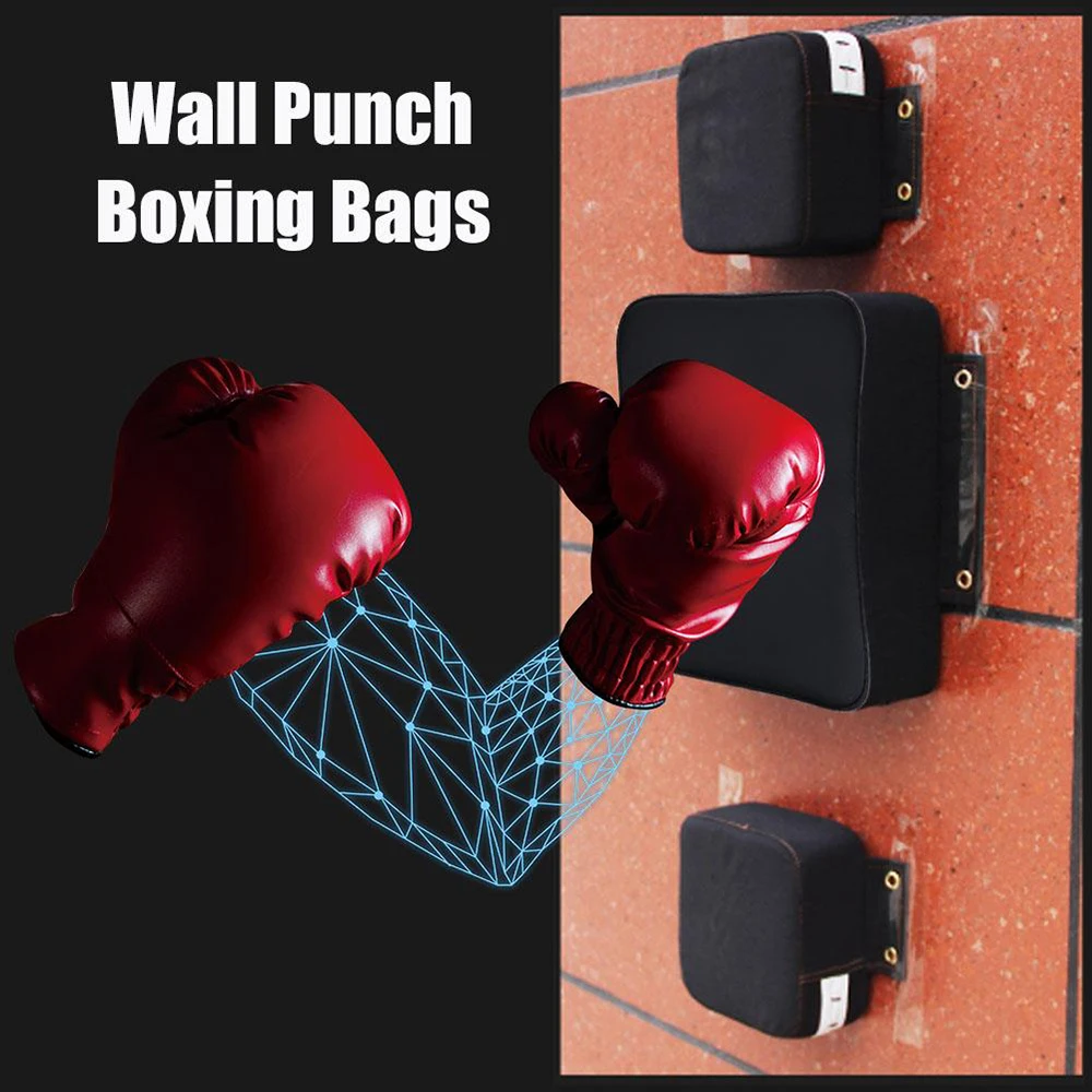 

Lightweight Boxing Wall Punch Bag Black Square Wall Target Pad Comfortable Soft Thick Foam Punching Pad Easy Installation
