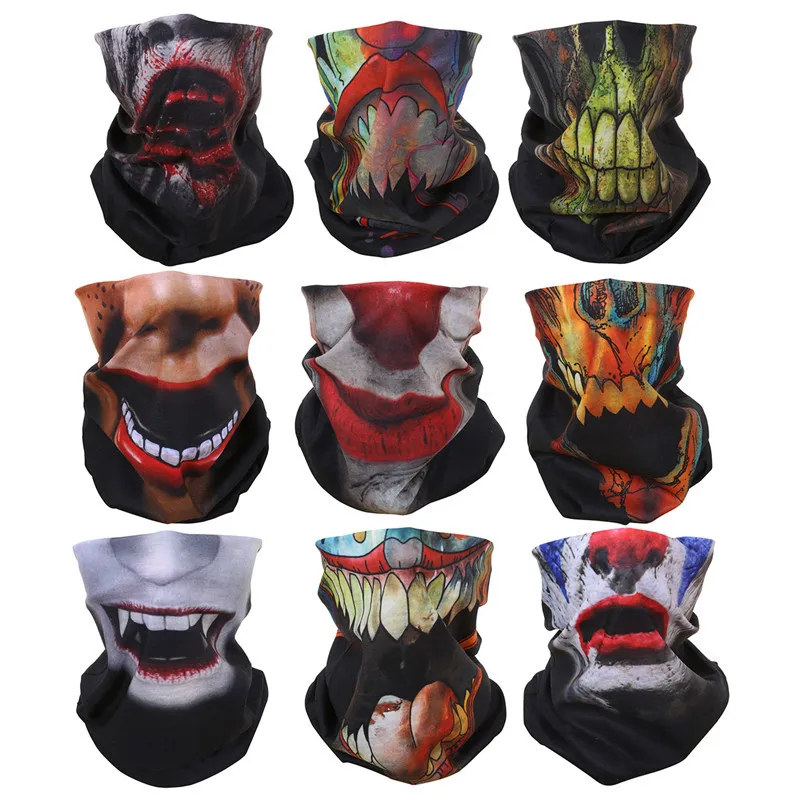 

9pcs Set Camo Face Cover Neck Scarf Face UV Shield Outdoor Headwear Bandana