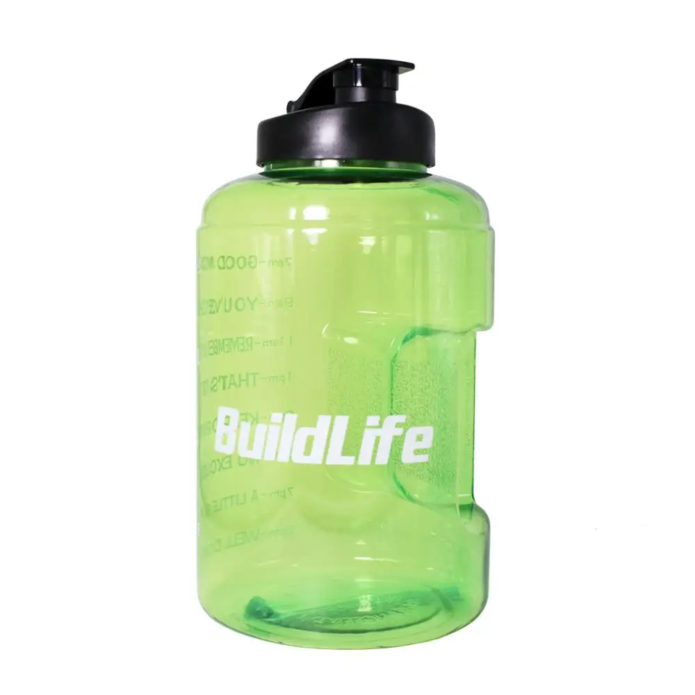 Green Buildlife 3.8L с широким горлышком 1 галлон бутылка для питьевой воды BPA бесплатно обучение большой емкости чайник для наружного кемпинга чайник кружка - Цвет: Green
