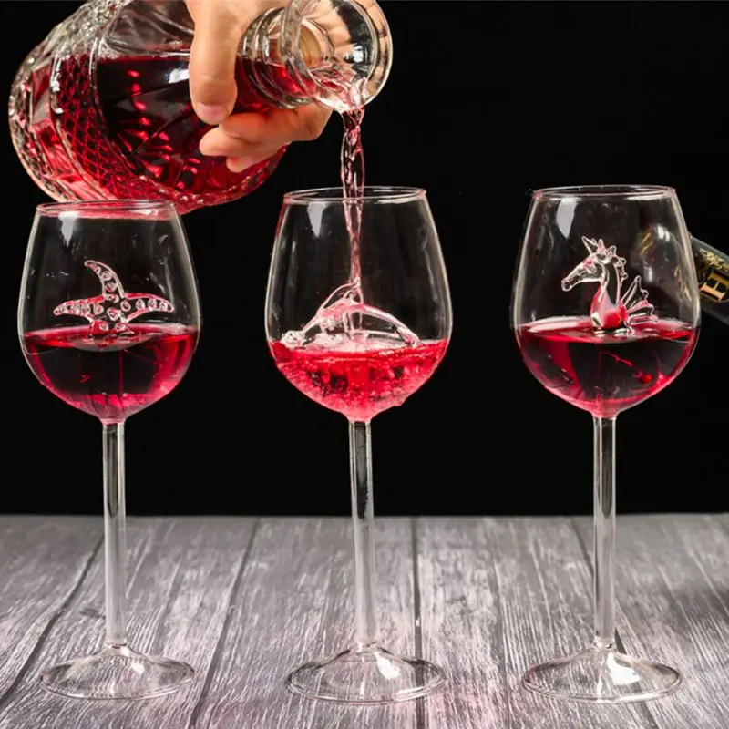 300 мл креативные бокалы для красного вина с дельфинами | Дом и сад