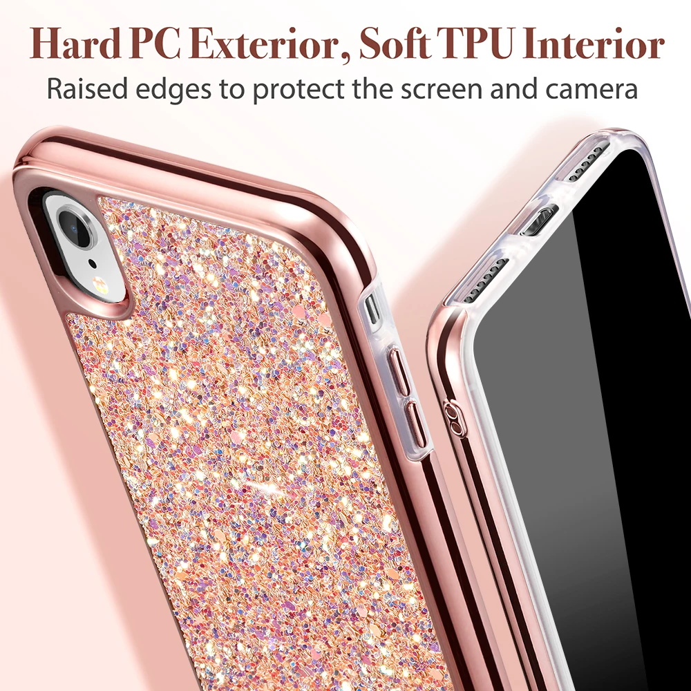 Блестящий жесткий чехол ESR для iPhone X/Xs/Xr/Xs Max блестящий твердая задняя крышка из