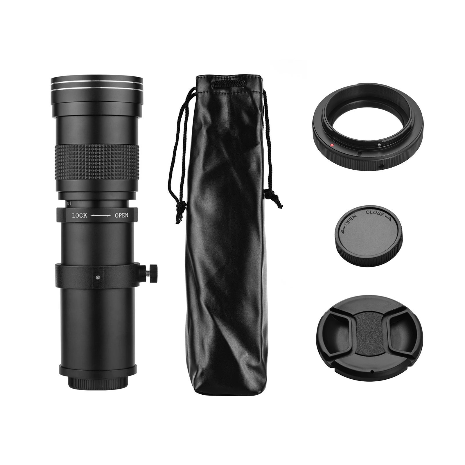 Кольцо-адаптер для объектива камеры F/8 3-16 420-800 мм Canon EF-Mount Camera s EOS 80D 77D 70D 60D 60Da 50D |