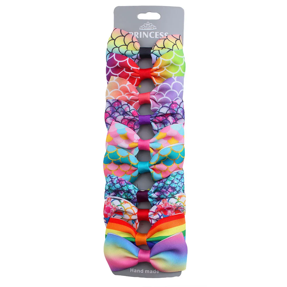 

10PC lovely children Barrettes unicorn Hair accessories Bowknot Hair accessories