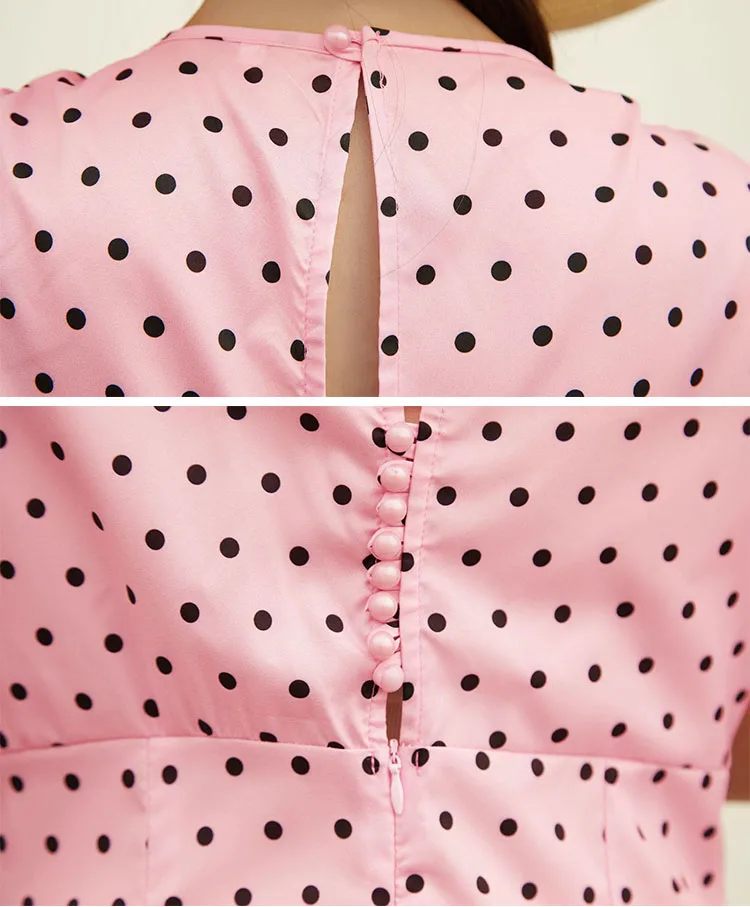 Платье-миди женское в горошек с запахом и оборками летнее | Женская одежда