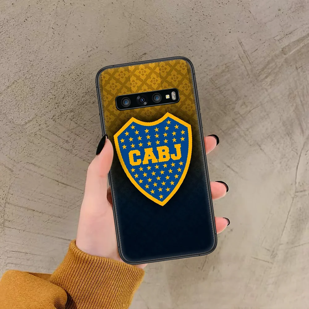 

Boca Juniors Soccer Phone Case For Samsung Galaxy Note S 8 9 10 20 Plus E Lite Uitra black Hoesjes Trend Coque Soft Bumper