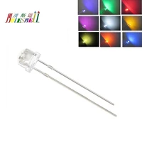 10pcs 5mm straw hat red yellow blue green white orange purple pink warm white water clear lens led strawhat led light lamp