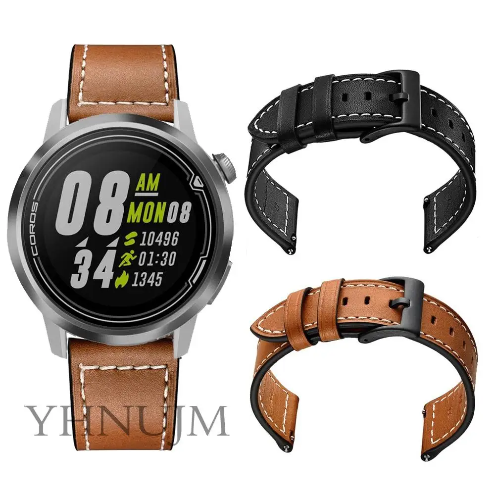 Ремешок COROS APEX Band 46 мм сменный кожаный браслет для наручных часов аксессуары