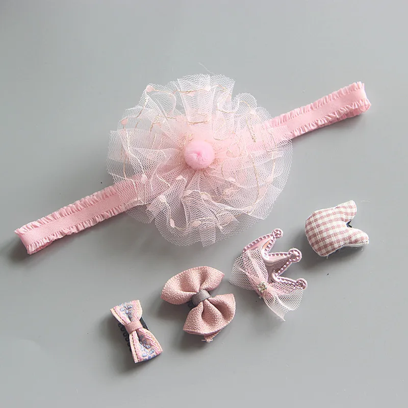 Style20 pink 5 шт. детские заколки для волос милые детские заколки для волос с бантиками для девочек детские заколки для волос Детские аксессуары для волос - Цвет: Style20 pink