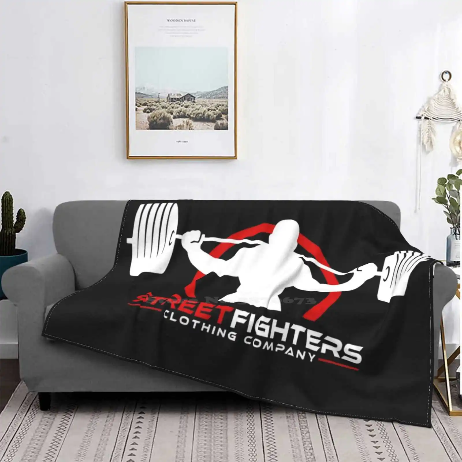 

Уличные бойцы, черный логотип компании, трендовый стиль, забавное модное мягкое одеяло, уличные бойцы, тренажерный зал, бодибилдинг, Бодибил...