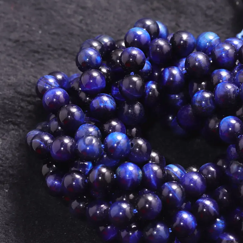 

Natural Stone Blue Tiger Eye Stone Round Beads for Man Wonem DIY Bracelet Necklace Jewelry Making 6/8/10mm