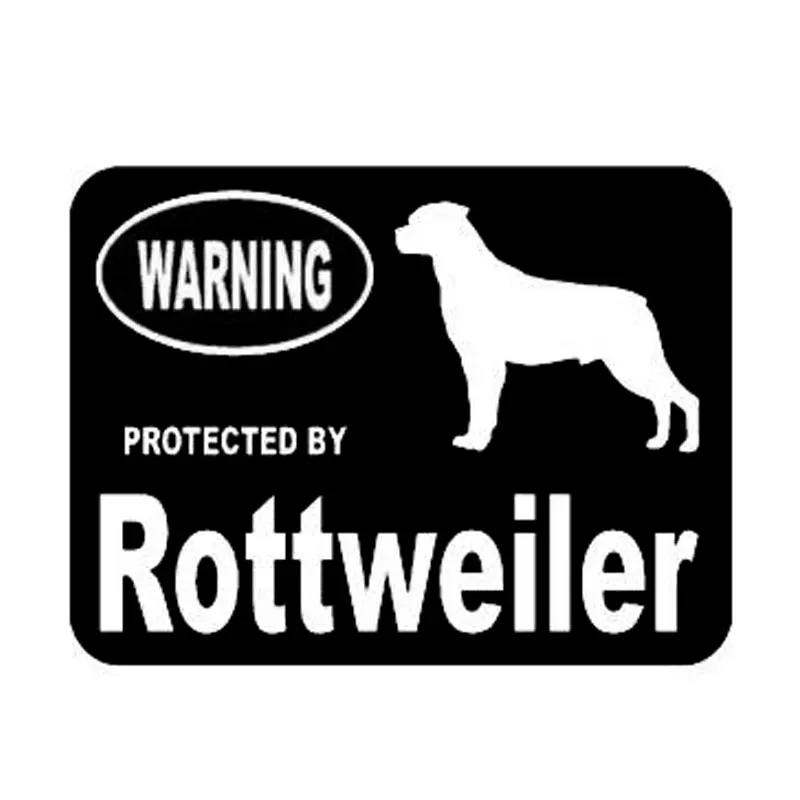 

Creative Fashion Warning Protected By Rottweiler Dog Car Sticker Decal PVC Windshield Decoration High Quality Waterproof Decals