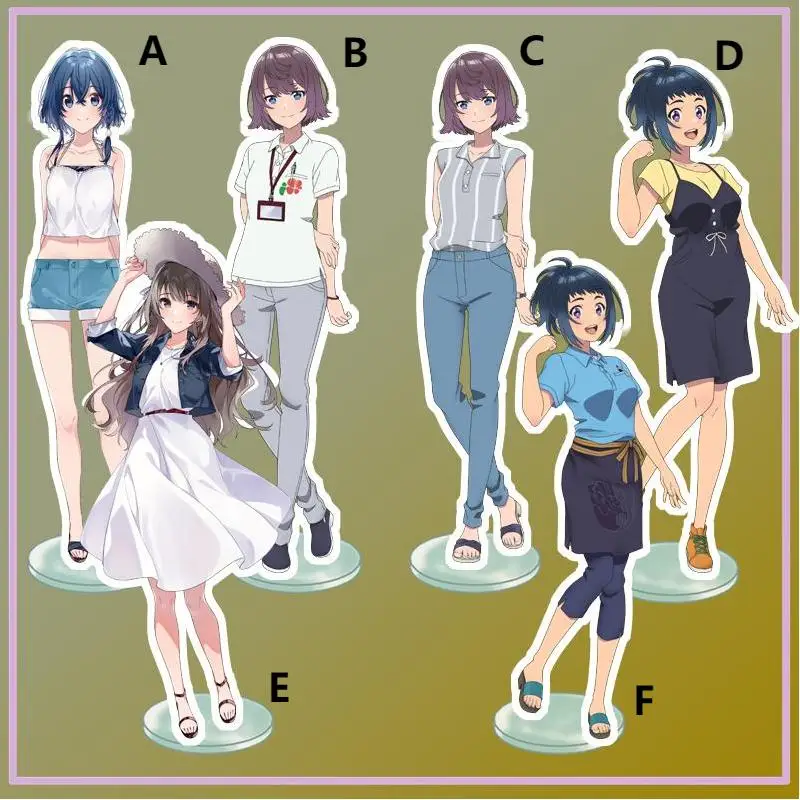 

Anime Stand Shiroi Suna no Aquatope Miyazawa Fuuka Misakino Kukuru Kudaka Karin Teruya Tsukimi Acrylic Figure Display