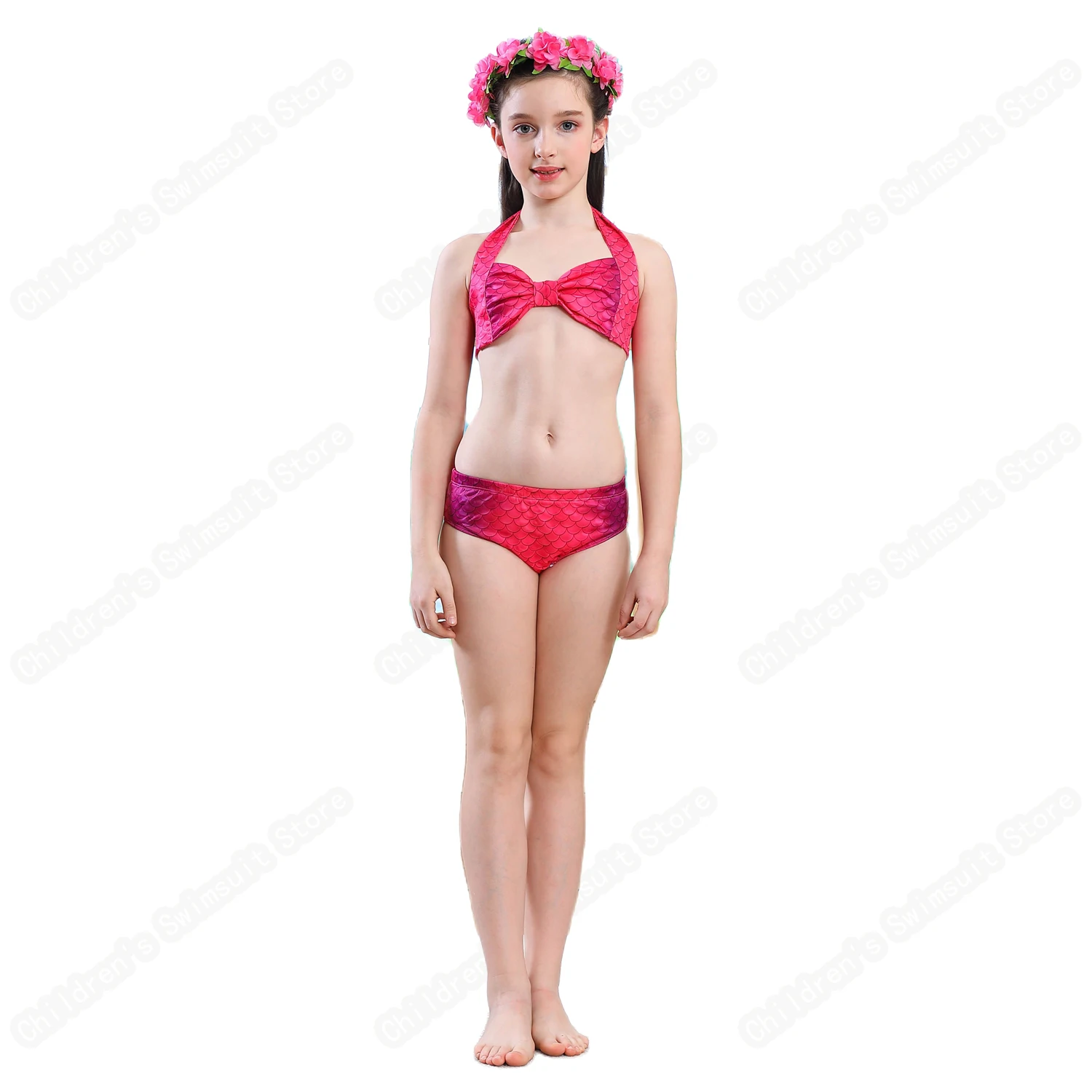 

Summer New Style Children's Mermaid Tail Swimsuit For 3-12 Age Girls Split Bikini Princess Dress Beach Sunbathing And Swimming