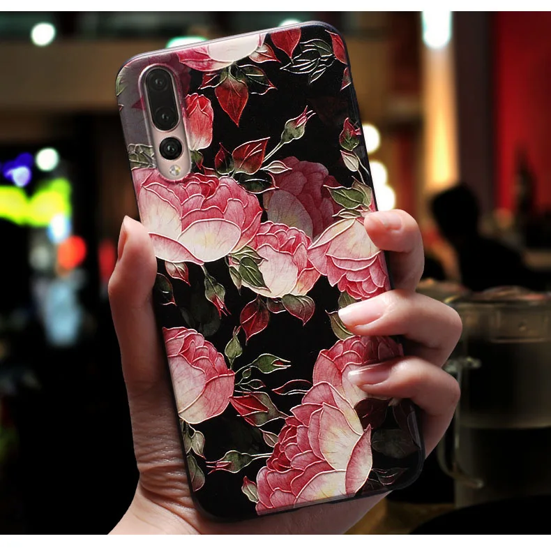 for huawei y9s case floral emboss soft silicon phone back cover for huawei y9a y8p y6p y5p y8s y6s y7p protect cases bumper y 9s free global shipping
