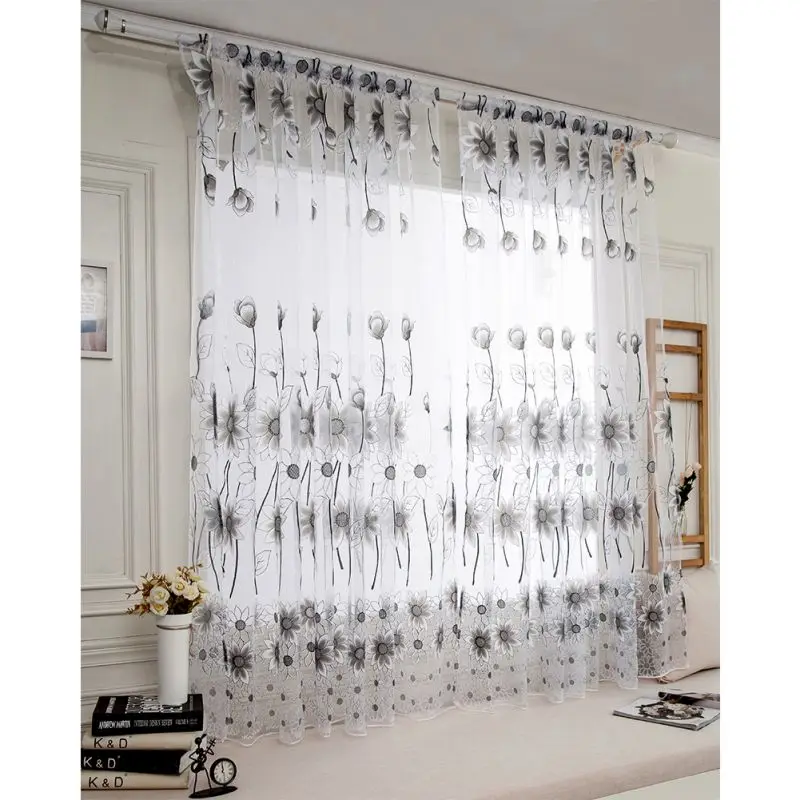 Напечатанные занавески на окна Z балконные выгорание кухонный продукт тюль