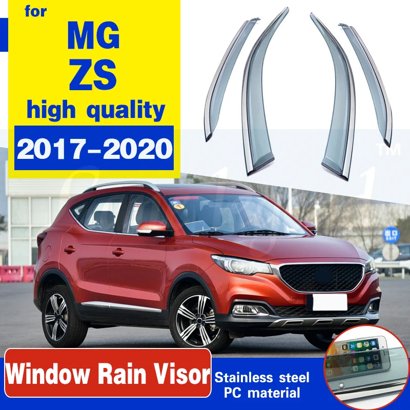 

Window Rain Visor For MG ZS 2017 2018 2019 2020 Smoke car window visors sun Rain Guard Wind Sunny visor Deflectors Accessories