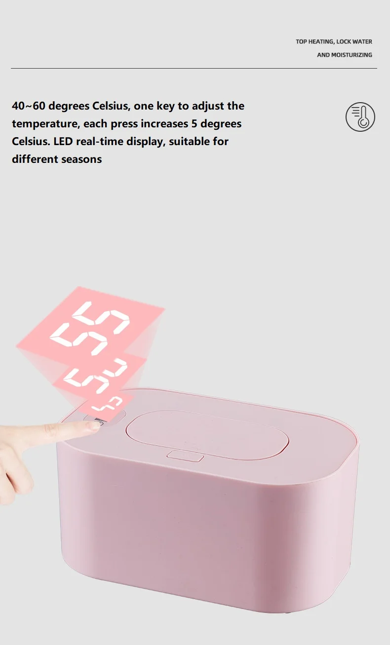 

USB 5V Baby Wet Wipes Heater Portable Warmer Wipes Warming Box Wet Wipes Heating Machine 2 Color Available