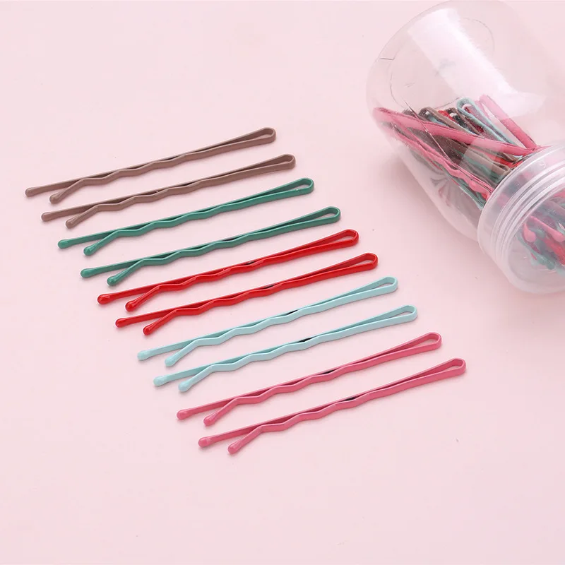 Заколки для волос однотонные летние волнистые макароны конфеты цветов 30