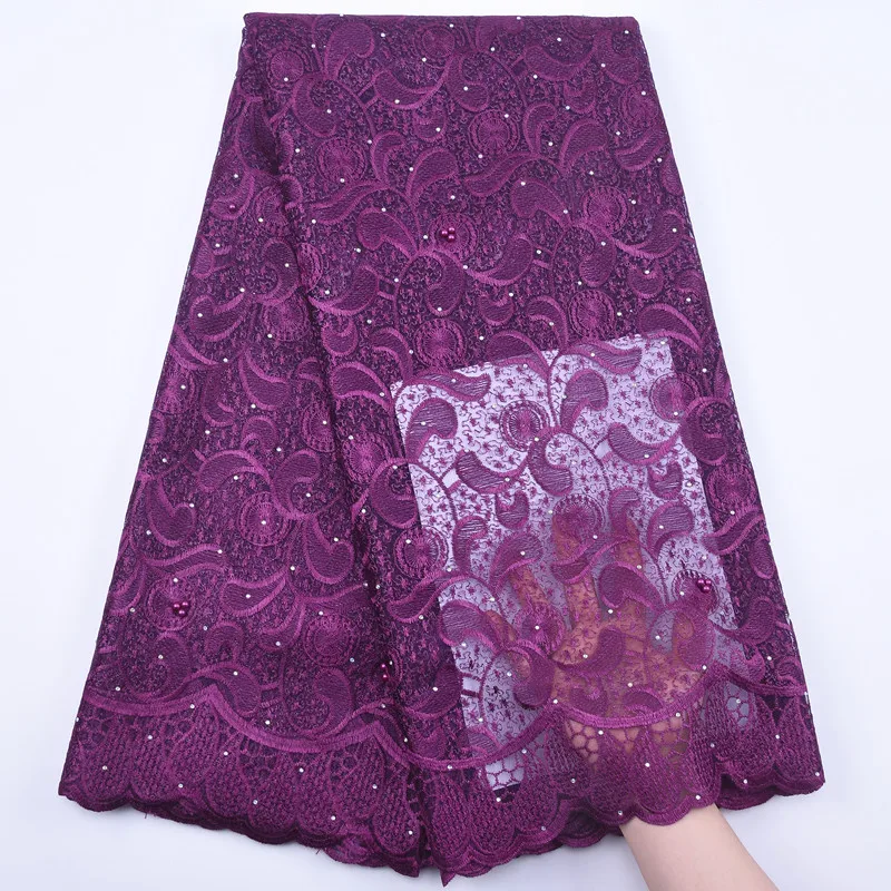 Французская Тюлевая сетчатая кружевная ткань Высококачественная африканская с