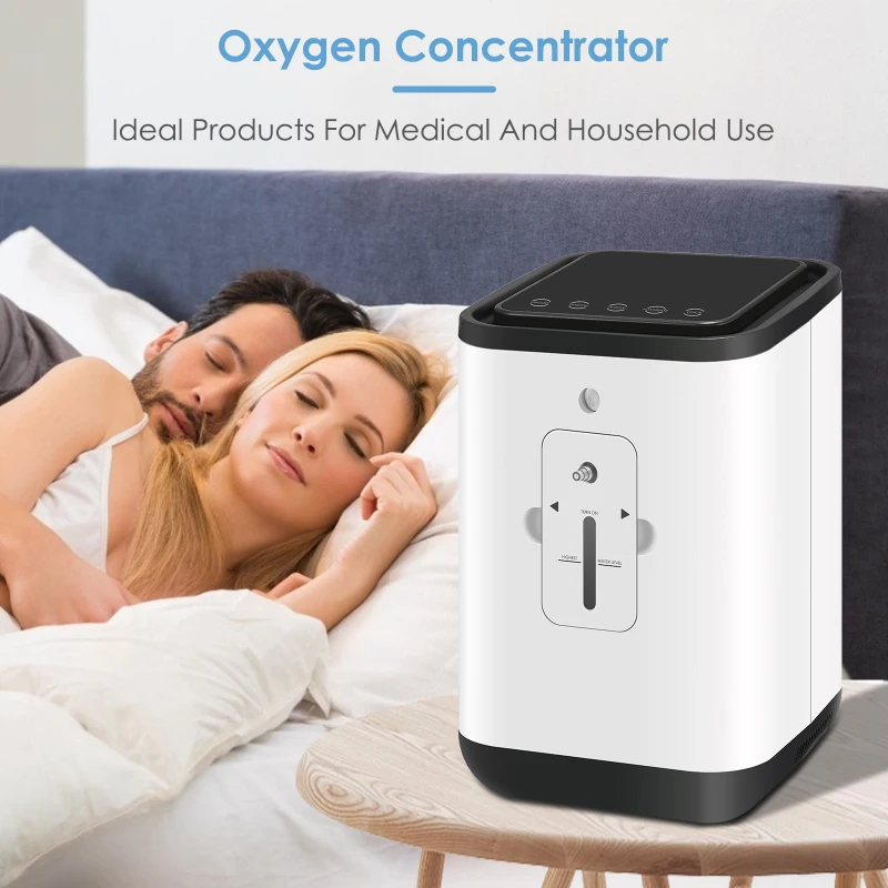 

Portable Oxygen Generator 1-7L AC110-220V Concentrator Adjustable High Purify LED English Display Oxygen Making Machine