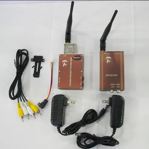 1.2g/1.3G Taiwan Version 7w FPV Long-distance Aerial Image Transmission Wireless Audio and Video Transmitter Receiver | Электроника