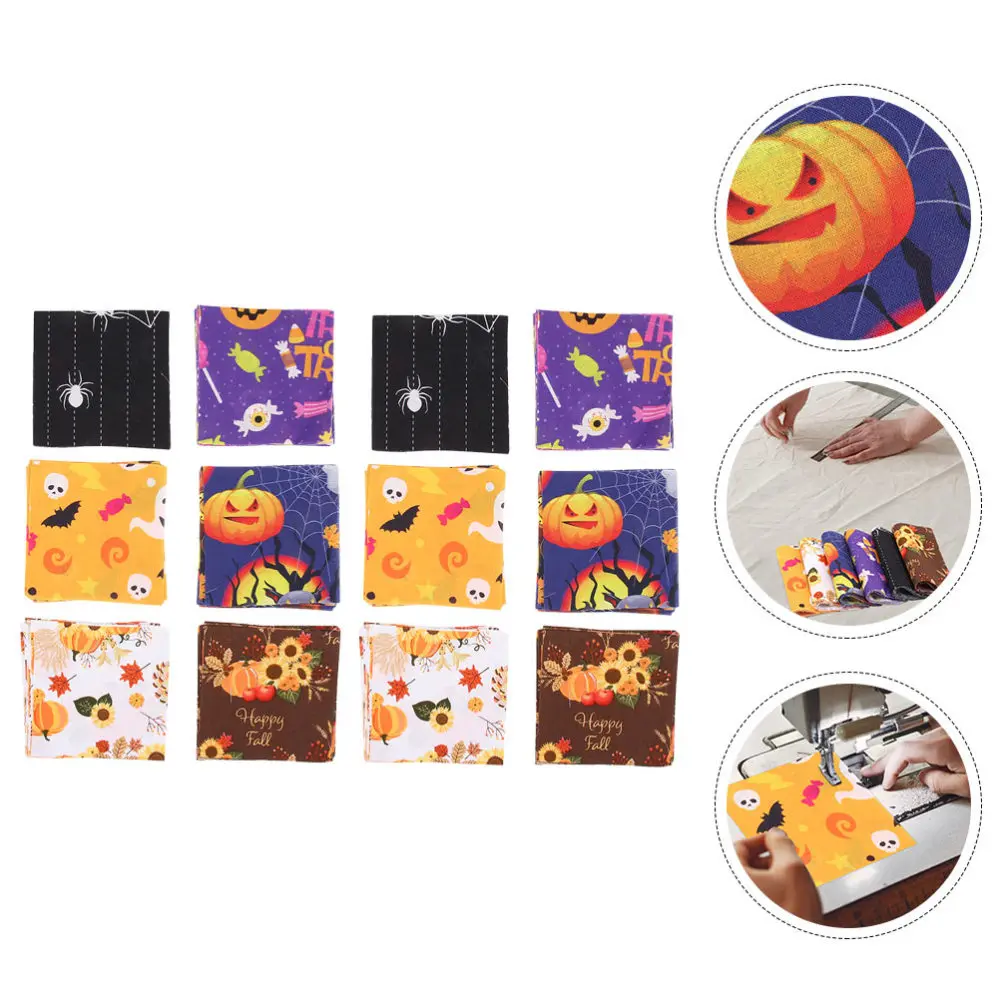 

12 шт. тематические тканевые пучки, DIY Лоскутные листы, хлопчатобумажные ткани