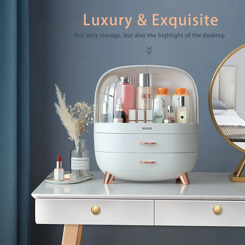 

Вместительная коробка для хранения косметики, водонепроницаемый контейнер для полировки ногтей для спальни