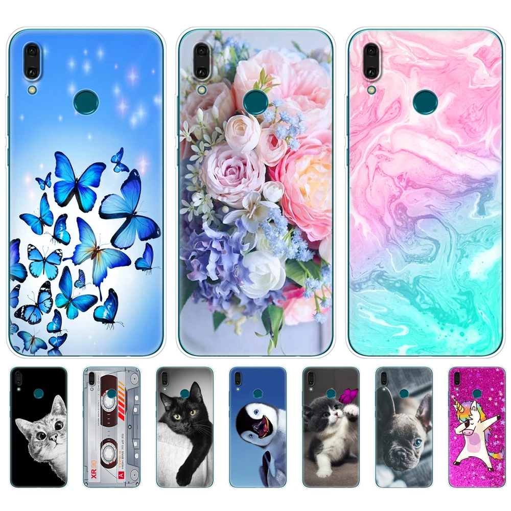 Чехол для Huawei Y9 2019 силиконовый чехол из ТПУ мягкий телефона prime etui бампер 360