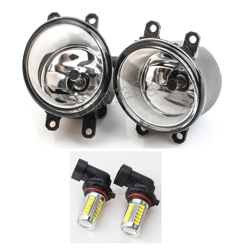 LED fog lights Туман светильник s для Защитные чехлы для сидений, сшитые специально для Toyota Corolla Ractis Camry 2003- светодиодный Галогенные Противотуманные лампы туман светильник для Avensis Verso для Toyota Previa RAV 4 Противотуманные фары светильник s - Цвет: LED fog lights