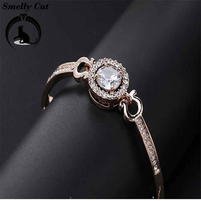 Вонючий кот инкрустированный Циркон Кристалл браслет простой сплав ювелирные