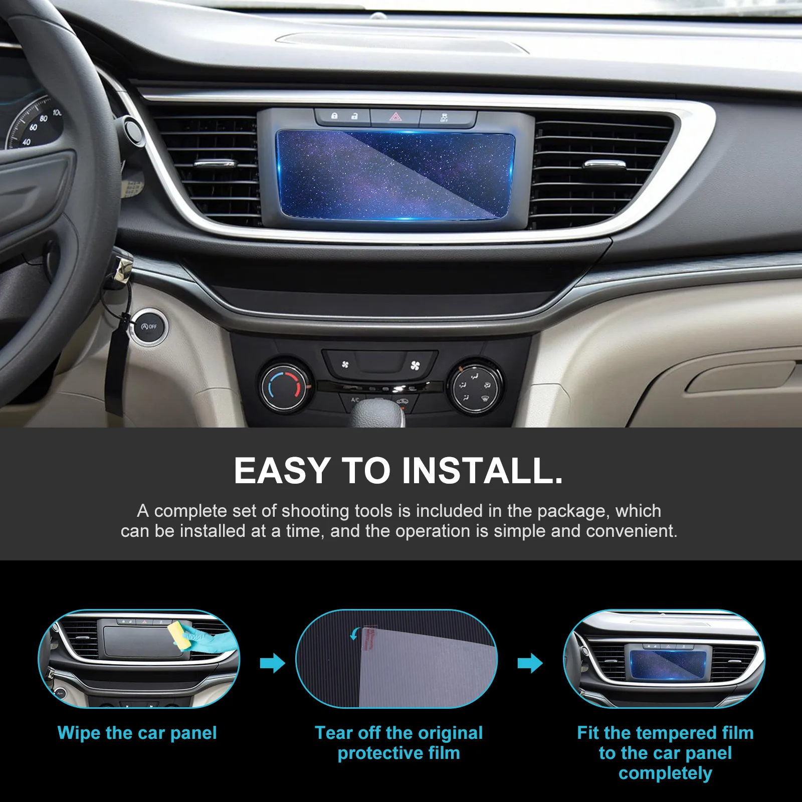 

Защитная пленка для экрана навигации автомобиля, прозрачное закаленное стекло, чувствительная пленка для экрана навигации автомобиля, пле...