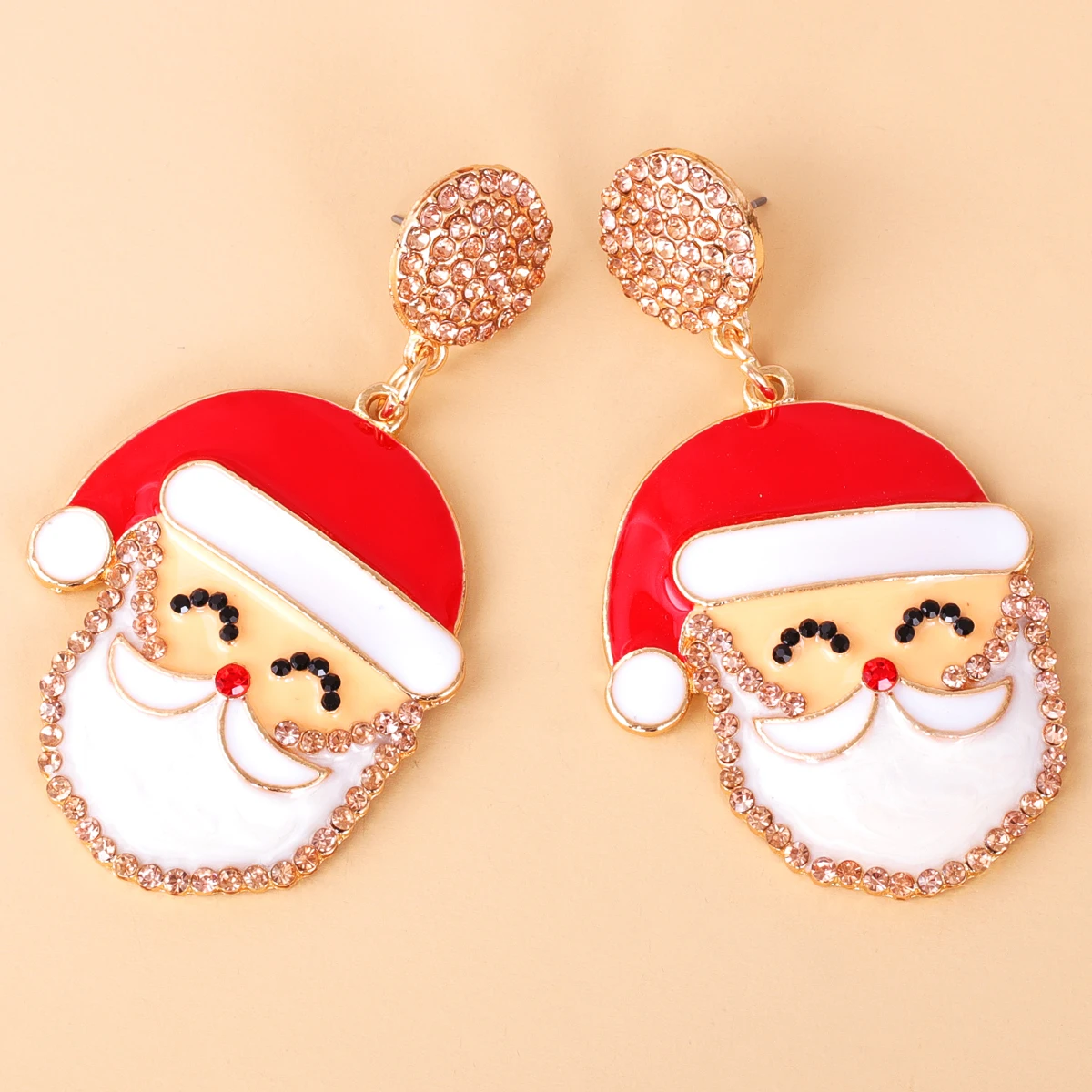 

New Arrived Santa Studded Pearl Pendant Earrings for Women Merry Christmas Earrings 2021 Trend Jewelry Accessories for Women