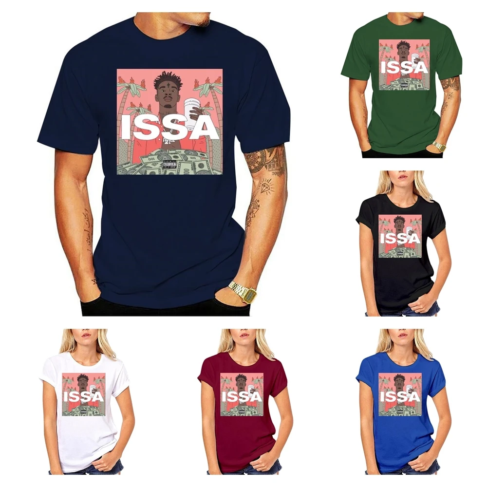 21 Savage Issa Альбом Футболка в стиле хип хоп футболка с принтом Rock Star Мерч рэп Esketit