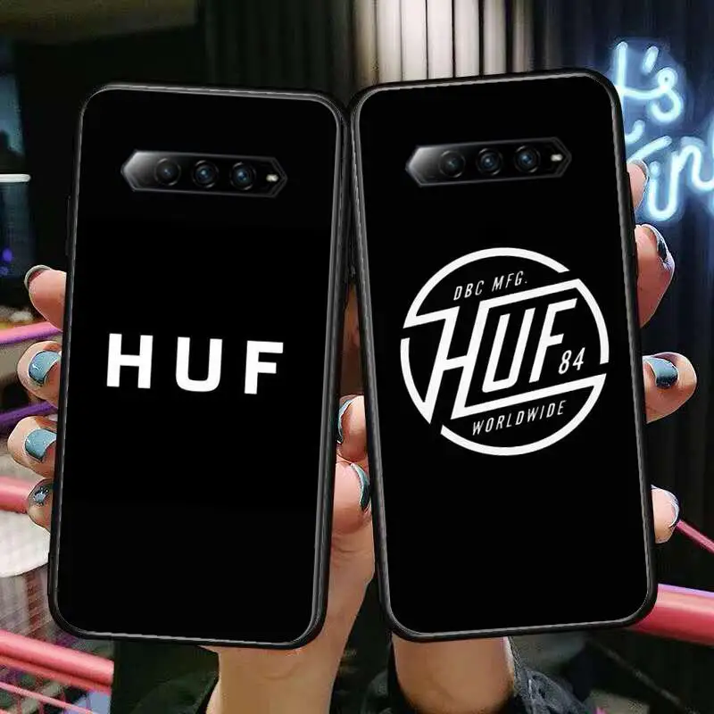 

American luxury brands H-HUF Anime Phone Case For xiaomi Black Shark 2 3 3s 4 Pro Helo Black Cover Silicone Back Prett