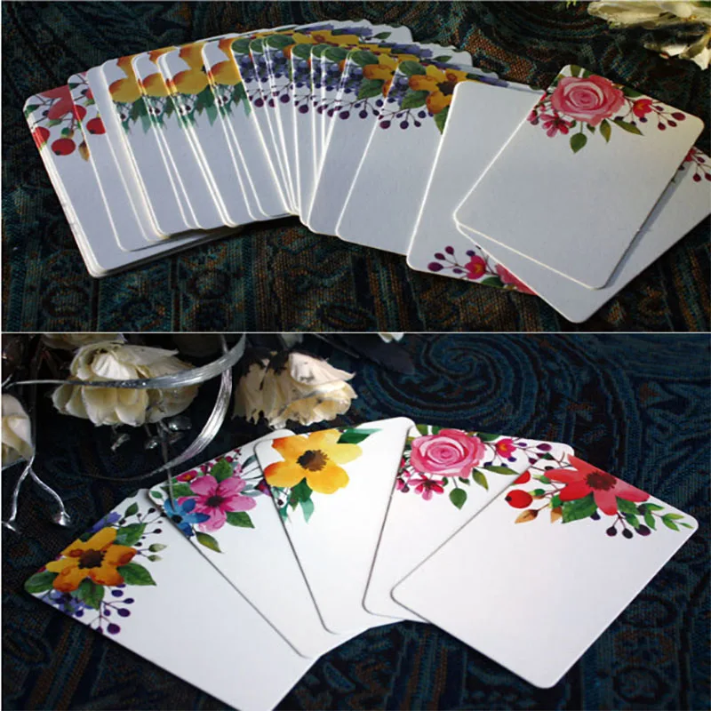 50 шт. поздравительные открытки ручной работы с цветочным узором сообщение