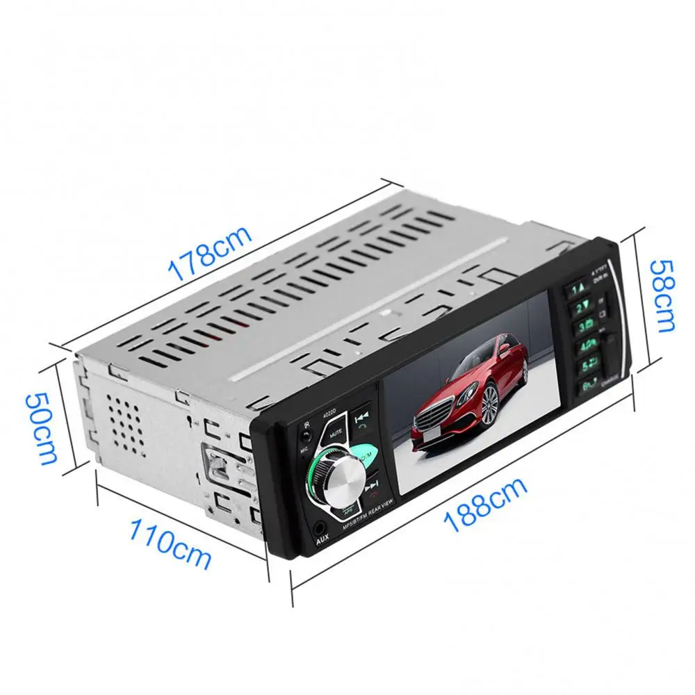 40% Прямая поставка! MP5-плеер для автомобиля 4022D Bluetooth 1 Din 4 дюйма FM-радио - купить по