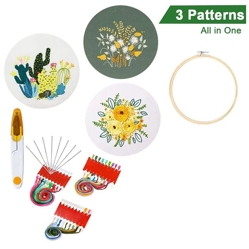 3 предмета в комплекте вышивка стартовый набор с милым рисунком кота Набор для