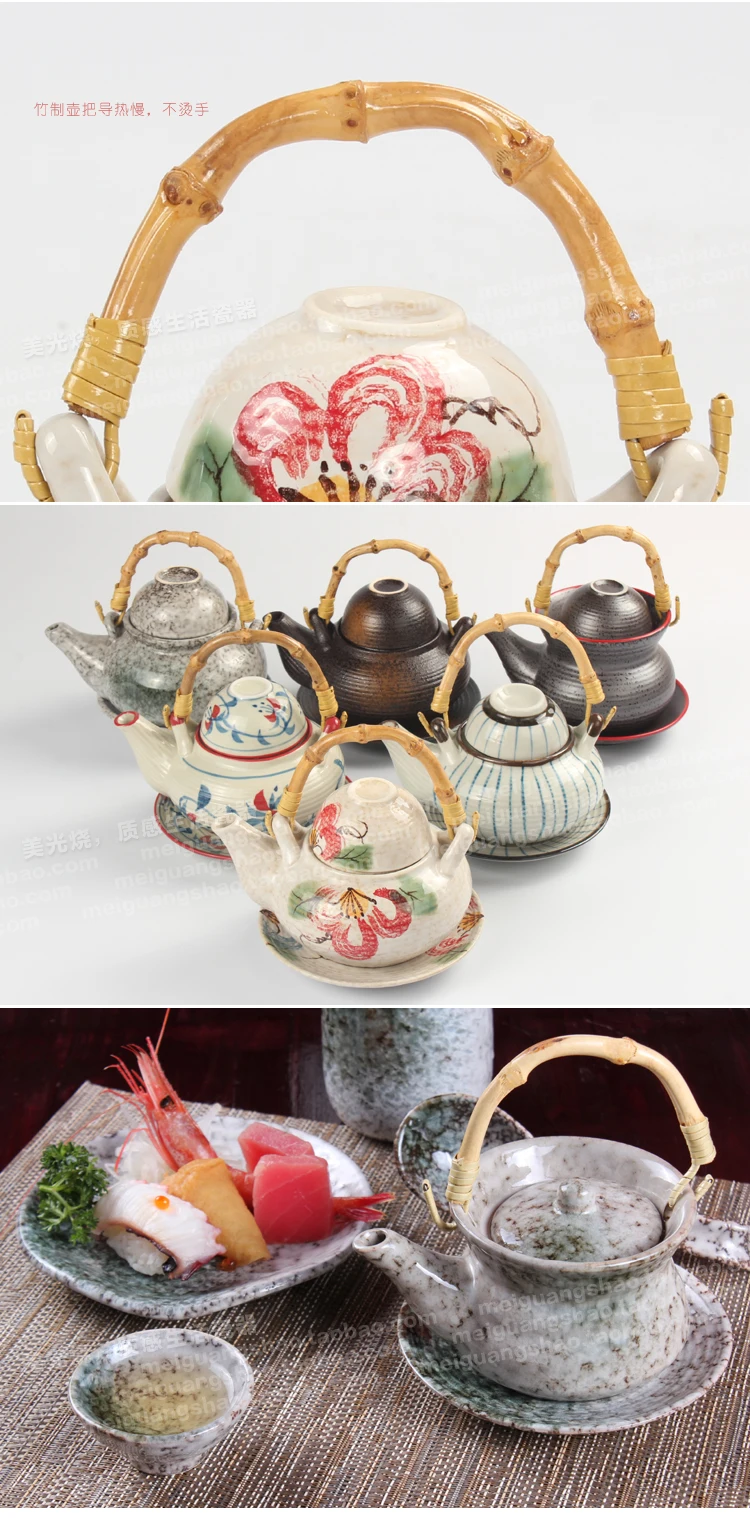 Ceramic teapot teacup seafood pot Japanese and Korean small teapot fresh soup pot personal tea set single teapot porcelain
