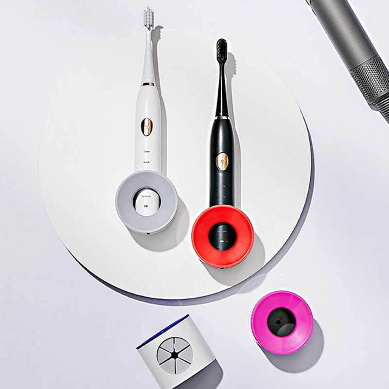 

Держатель для электрической зубной щетки, присоска настенная для зубной щетки, без перфорации, полка для защиты зубной щетки