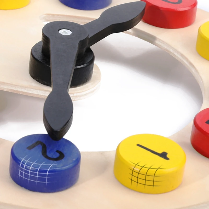 

Color Cartoon Wooden Digital Clock Child Toddler Teaching Learning Alarm Clock Puzzle Early Education Cognitive Clock Toy