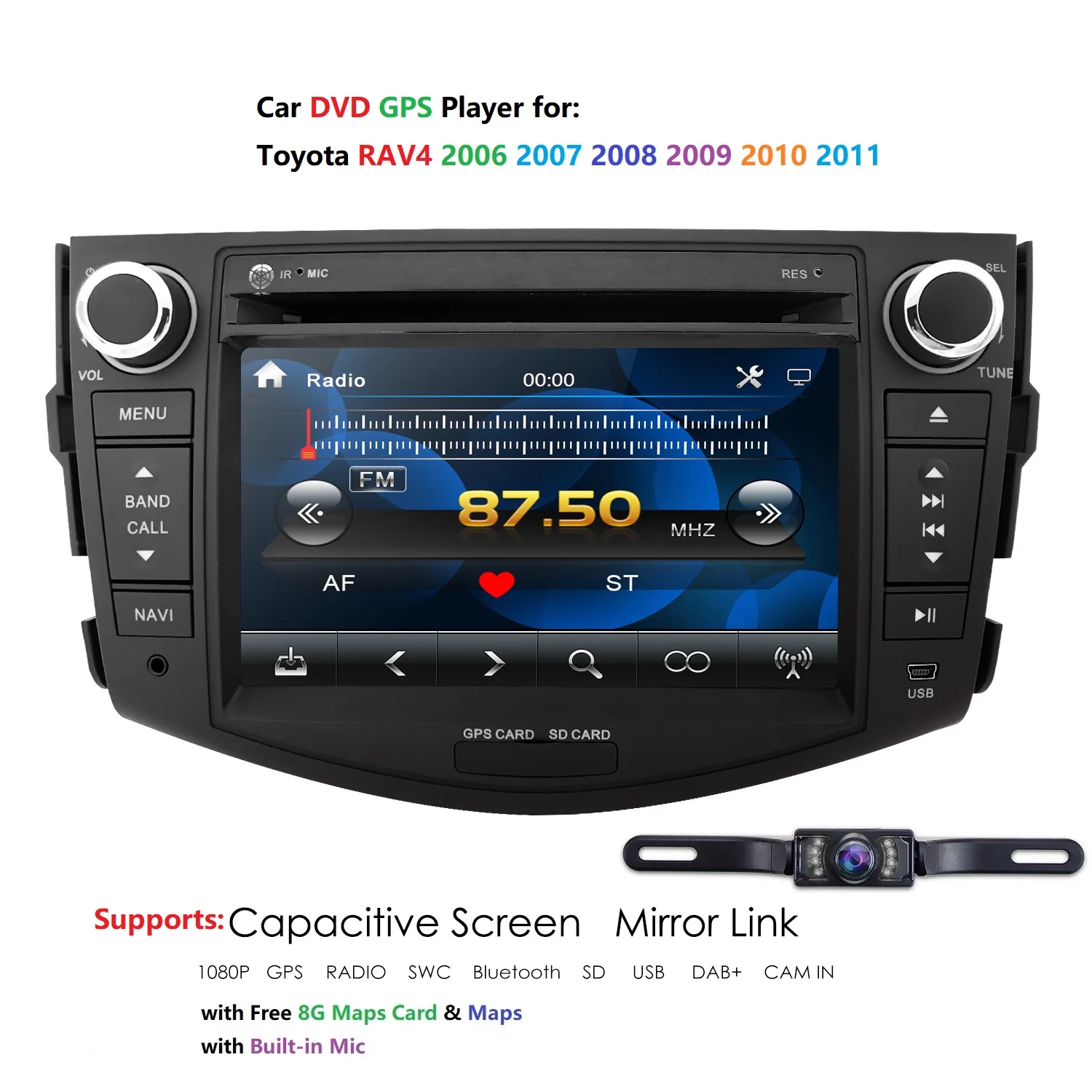 Автомобильный DVD плеер 2DIN радио для Toyota RAV4 Rav 4 2006 2007 2008 2009 2010 2011 2012 800 480 * GPS
