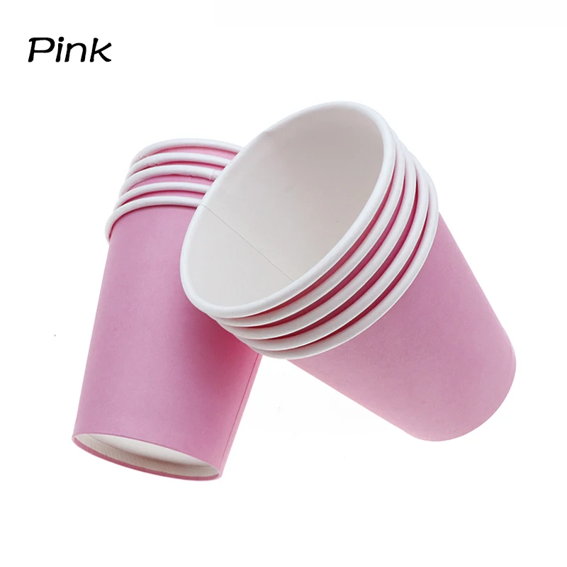 Розовая бумажная тарелка с Минни одноразовая круглая цветная сделай сам для