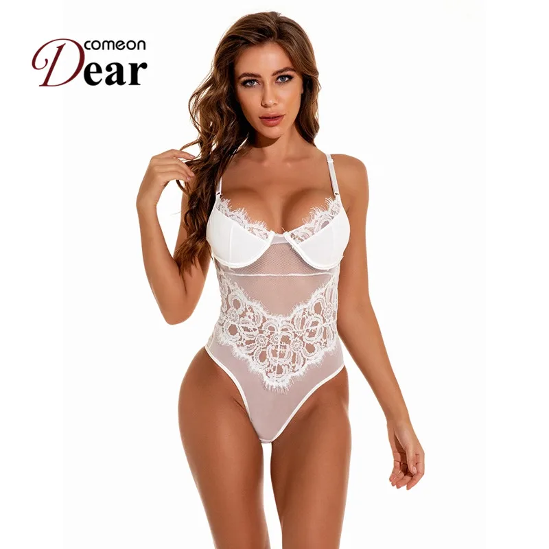 

Comeondear Female Bodysuit Summer Lace Body Suits for Women Hot 2020 Fashion Women's Body Bodycon Sexy Woman Overalls RB80863