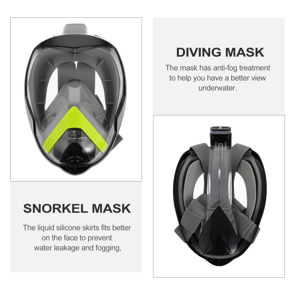 

1pc Adults Snorkel Mask Full Dry Snorkeling Gear Full Dry Dive Scuba Mask