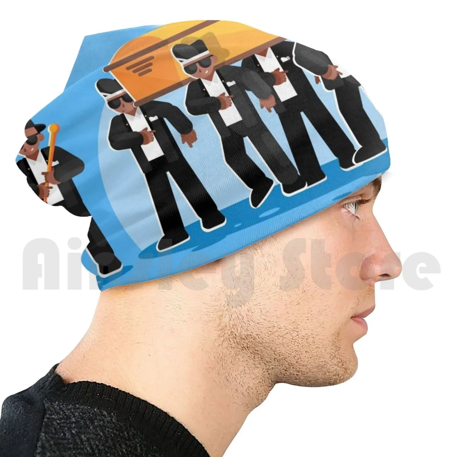 Танцевальный мем смерти облегающие шапки вязаная шапка в стиле хип-хоп гроб